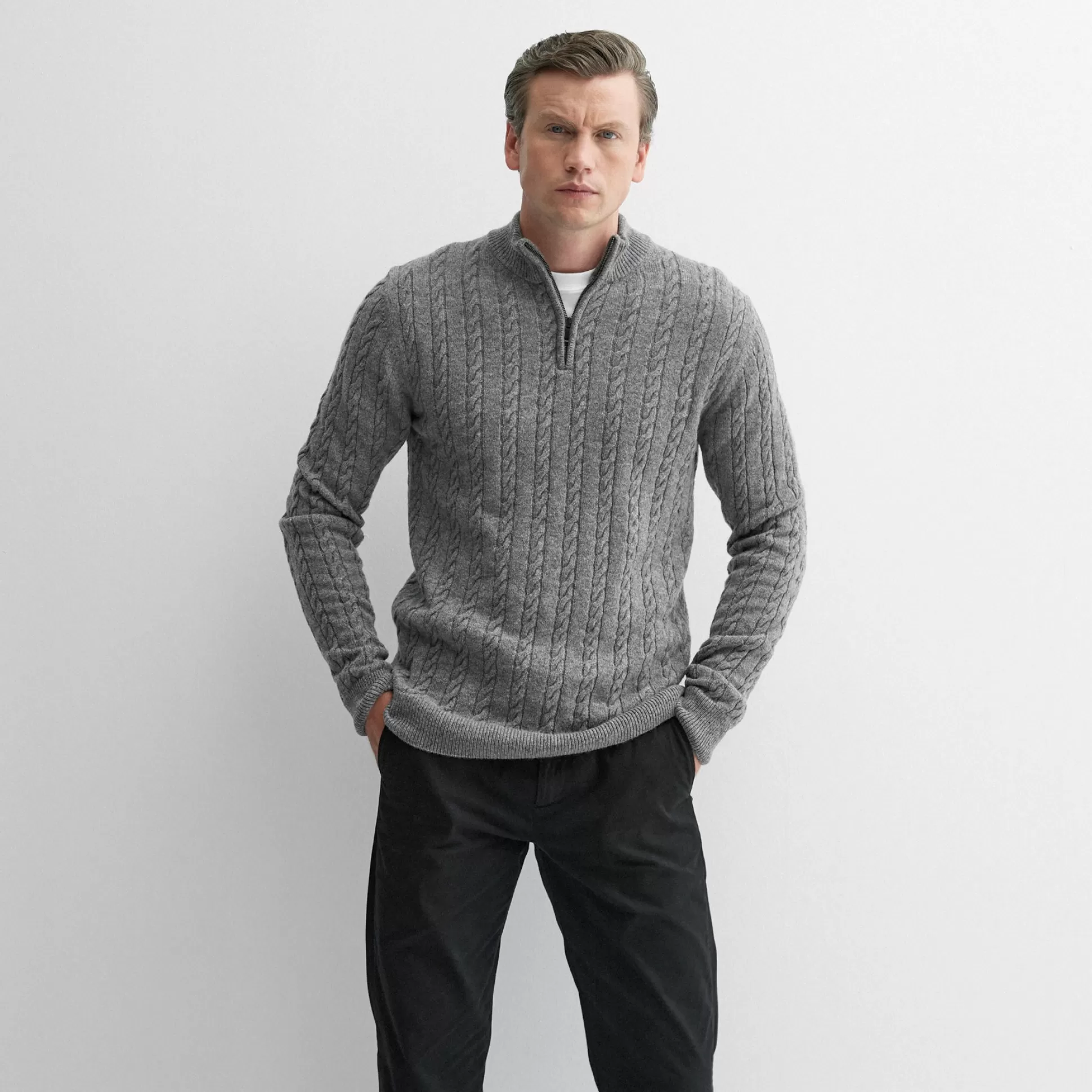 Oliver Sweeney Knitwear^Glanlough Light Grey