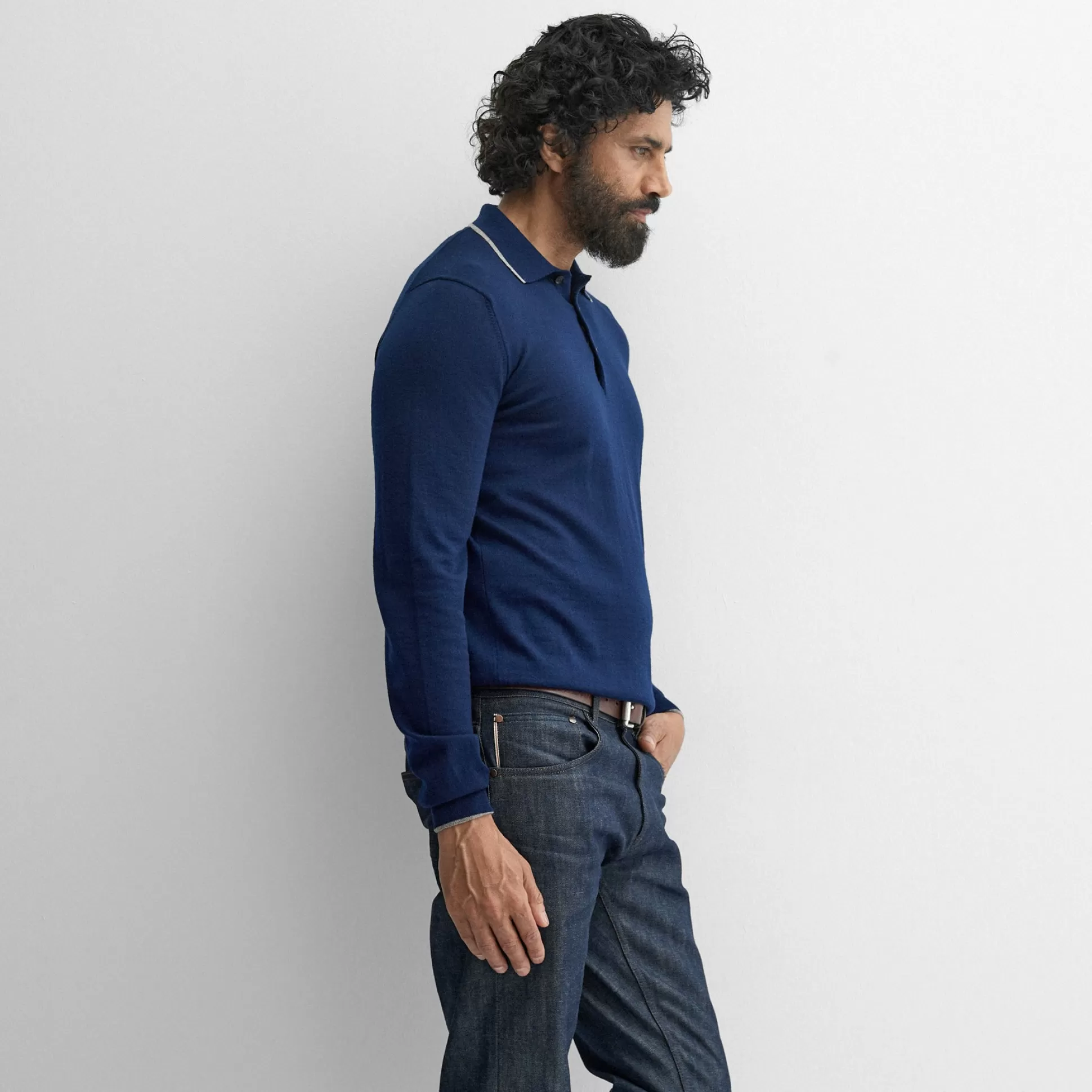 Oliver Sweeney Knitwear^Sulby Navy Tipped